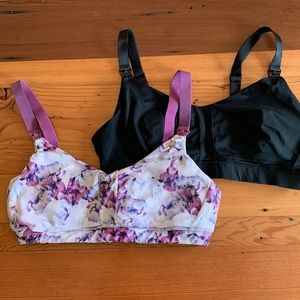 Two Medium Ollie Gray Nursing Bras. Used but still have life.